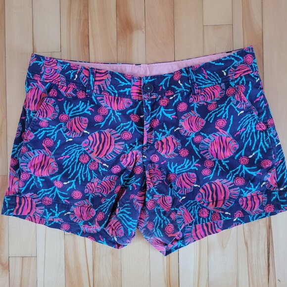 Lilly Pulitzer Pants - Lilly Pulitzer Size 12 Pink and Blue Size 12 Shorts